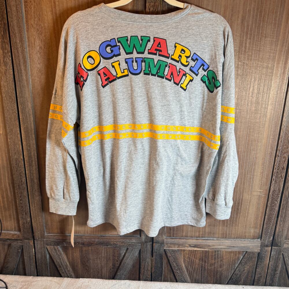 Harry Potter Hogwarts Alumni Long Sleeve Shirt Youth XL 14/16 Gray NWT - Picture 2 of 7